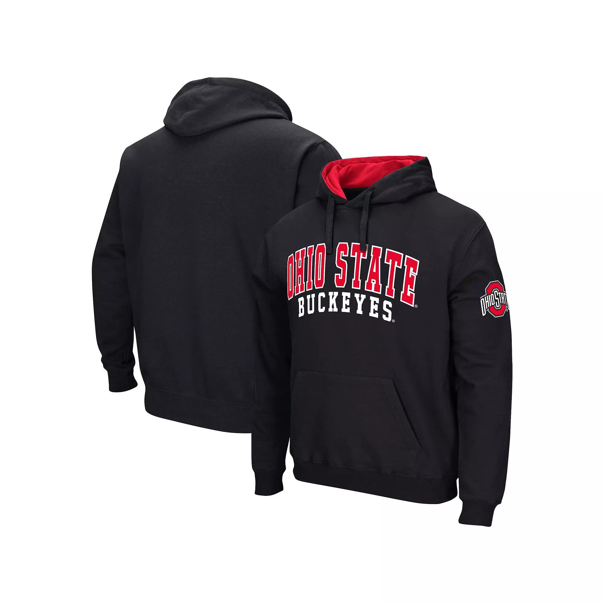 Men's Colosseum Black Ohio State Buckeyes Double Arch Pullover Hoodie, Size: XL Product Image