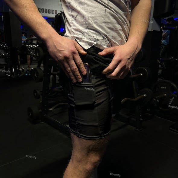 Sopula Philippians 4 13 Print Graphic Double Layer Men's Gym Shorts Product Image