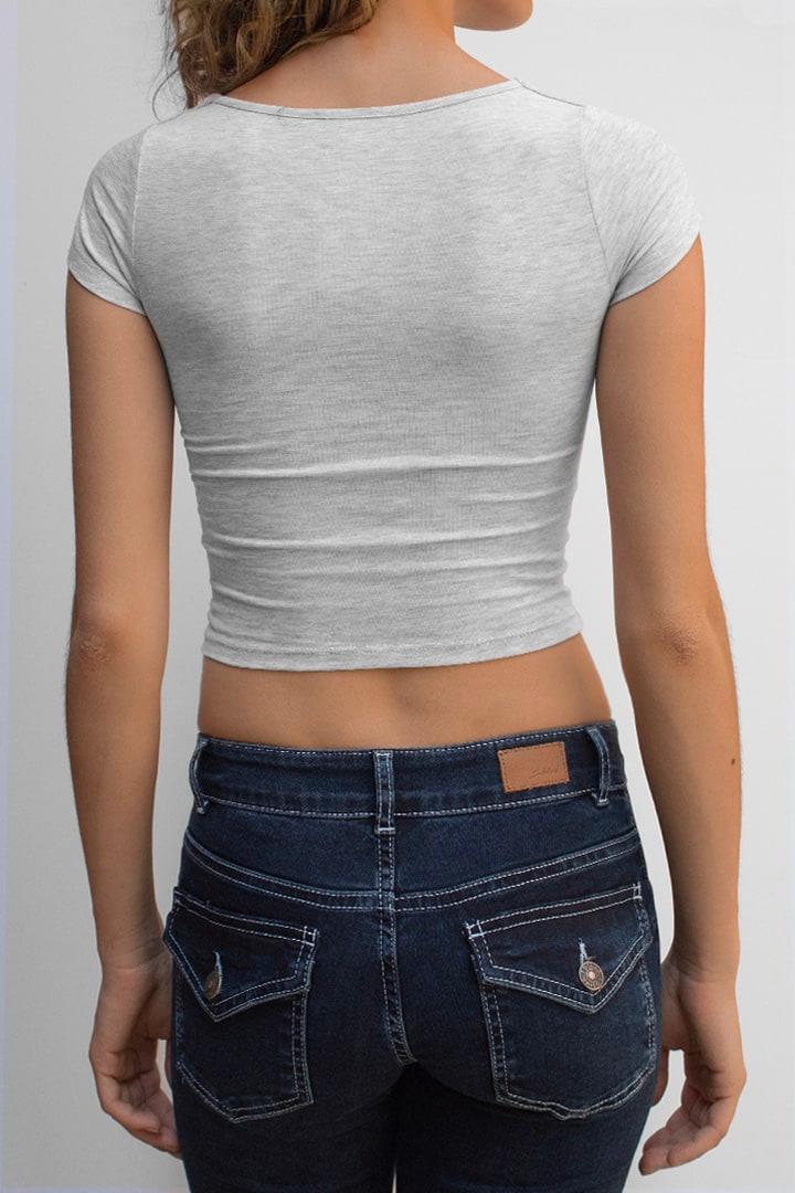 Square neck crop t-shirt Product Image
