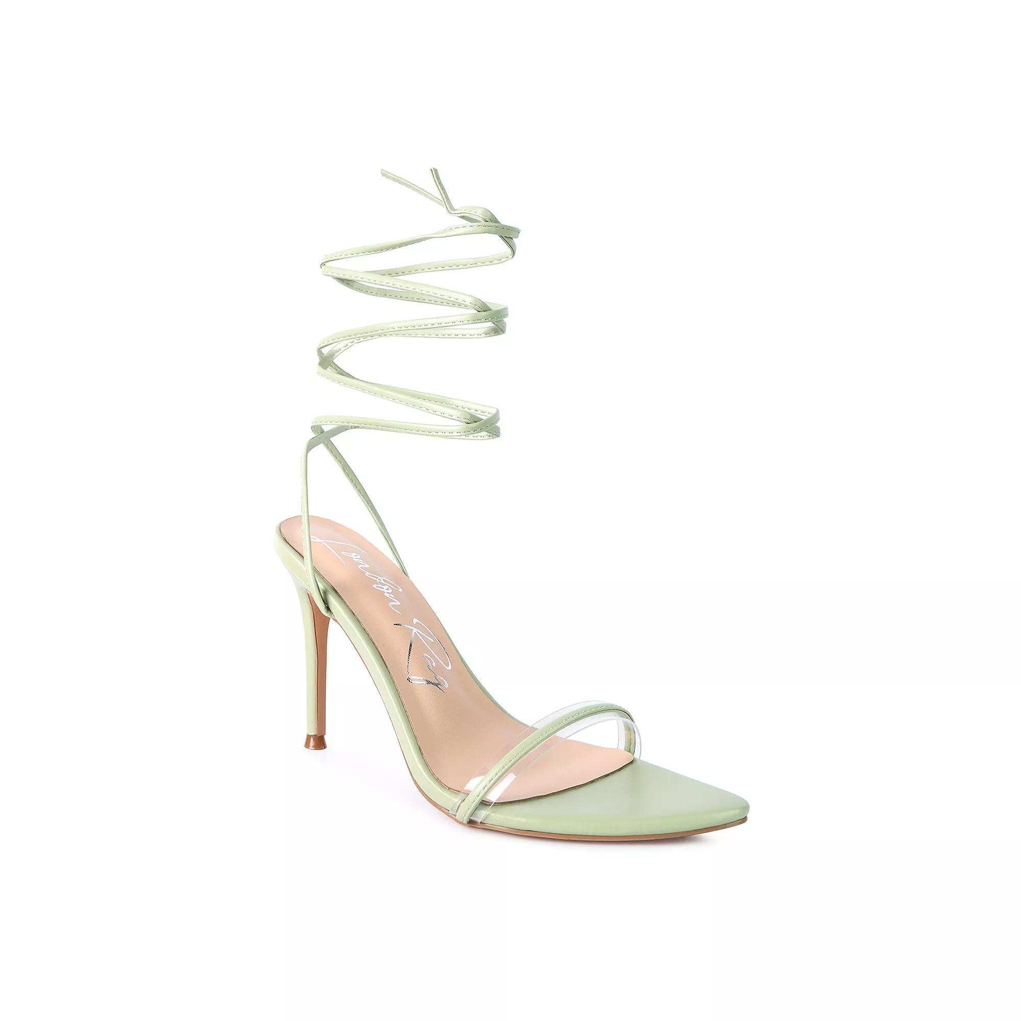 London Rag Sphynx Women's High Heel Lace Up Sandals,  Product Image