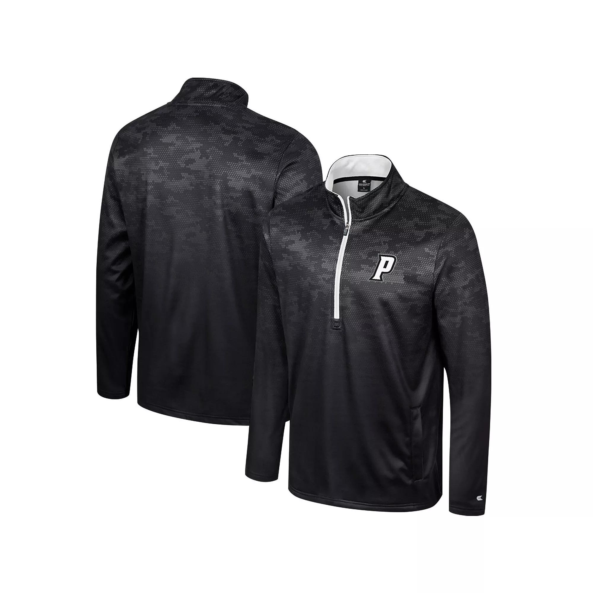 Men's Colosseum  Black Vanderbilt Commodores The Machine Half-Zip Jacket, Size: XL Product Image