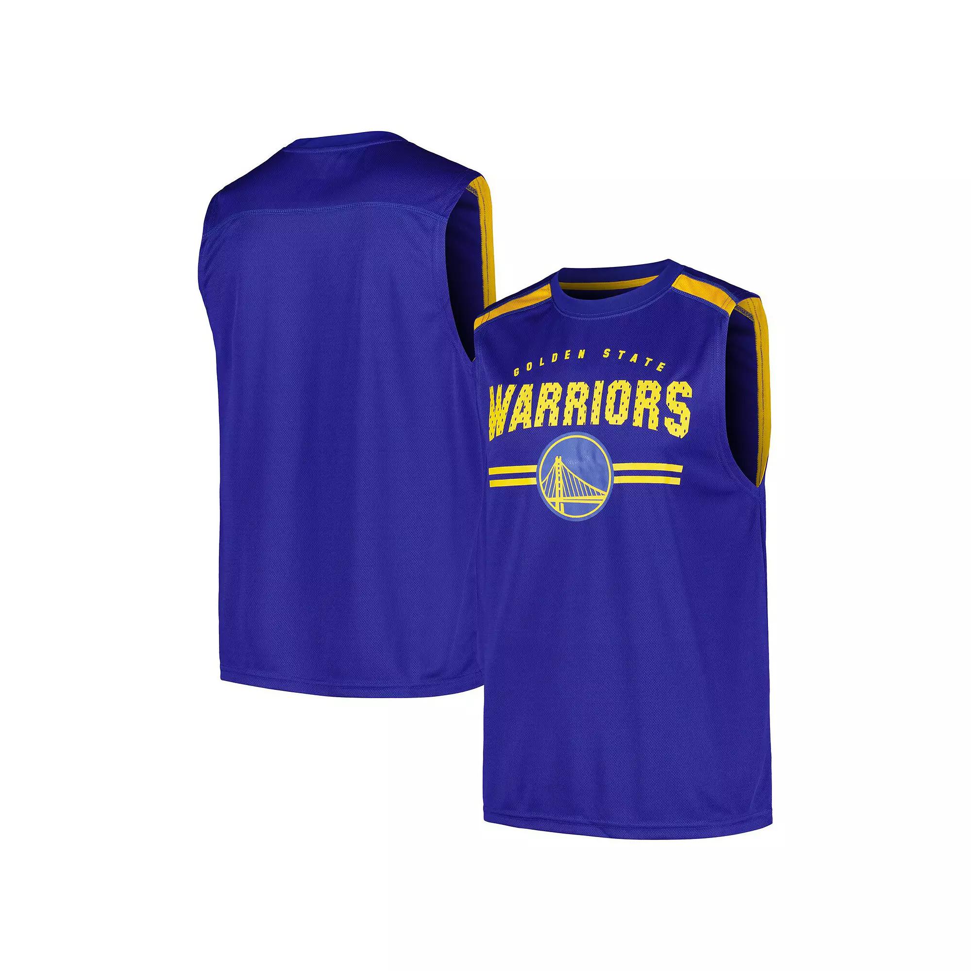 Men's Fanatics Royal Golden State Warriors Birdseye Muscle Tank Top, Size: Large, Blue Product Image