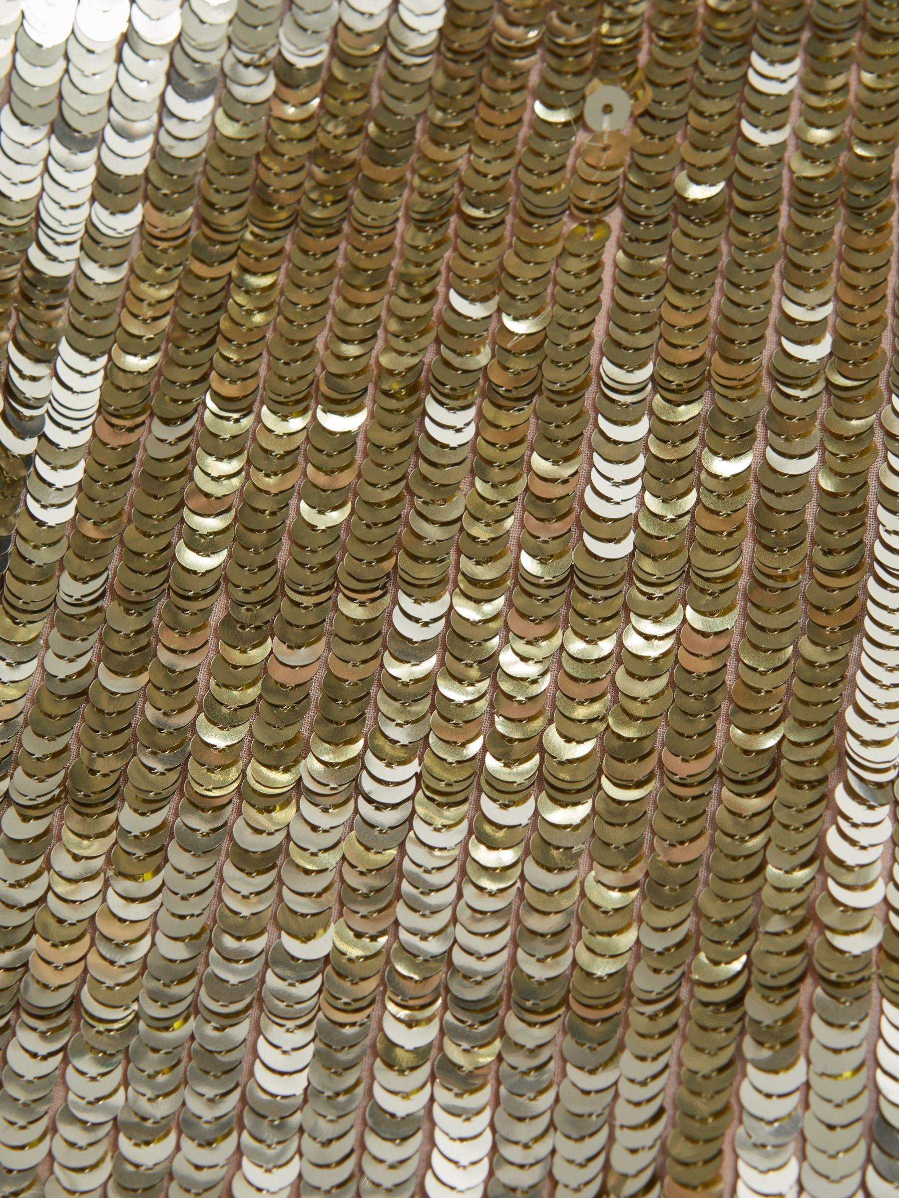 Atelier Sequin Wide Leg Trousers in Gold Product Image