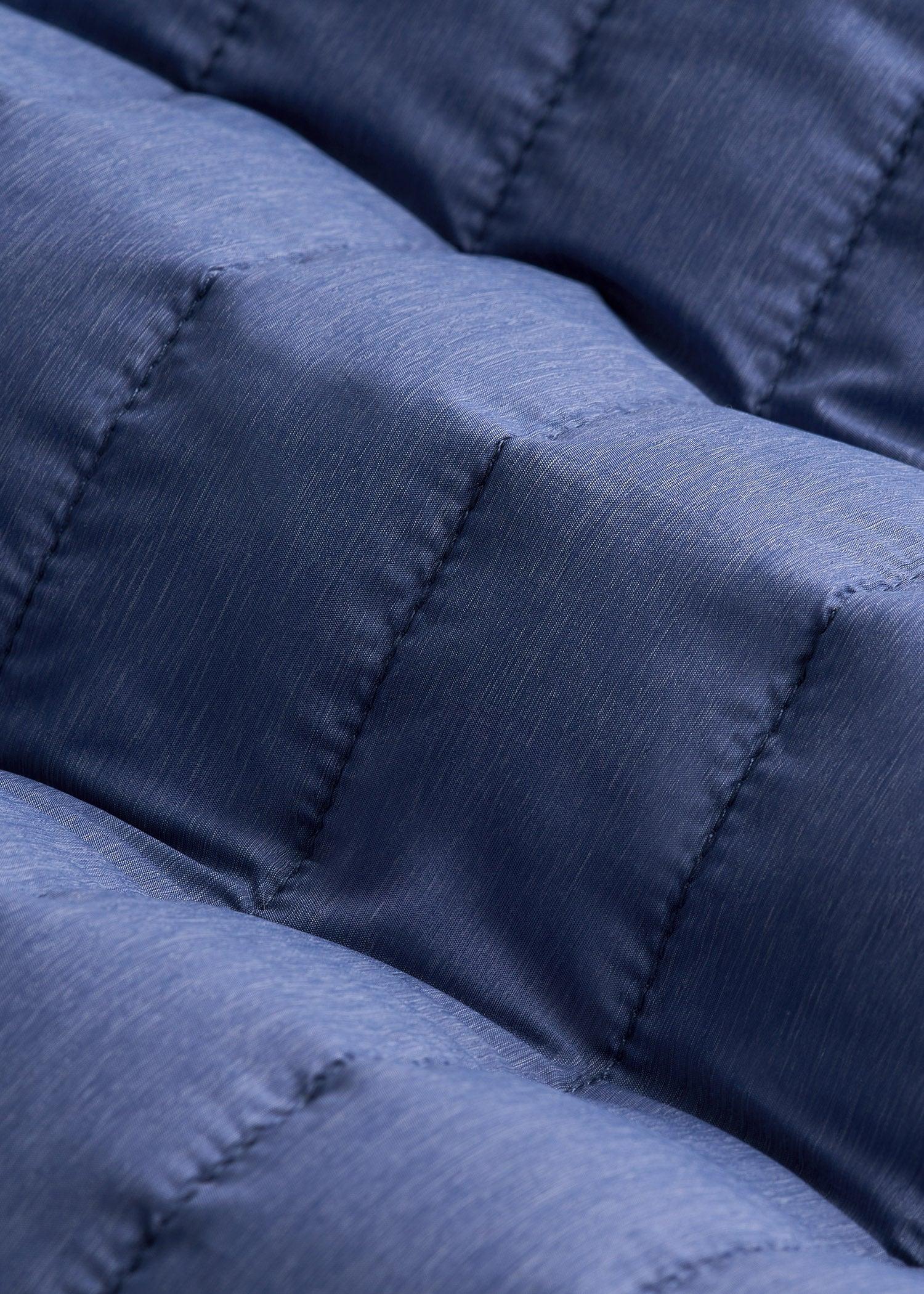 Packable Puffer Vest for Tall Men in Steel Blue Male Product Image