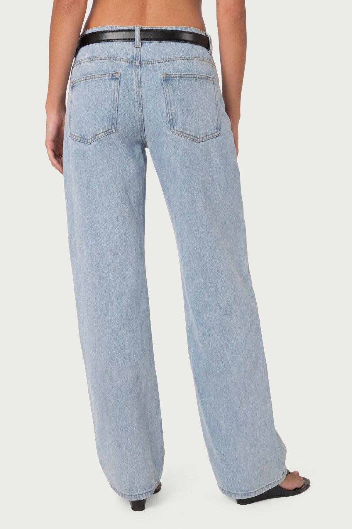 Raelynn Washed Low Rise Baggy Jeans Product Image