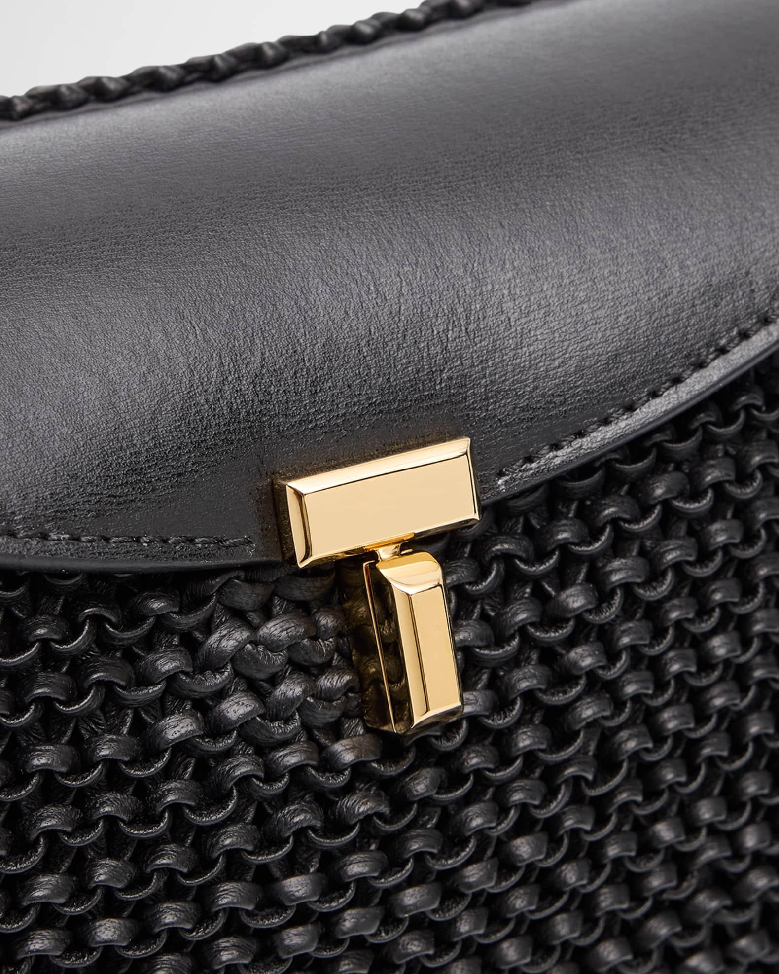 T-Lock Woven Leather Clutch Bag Product Image
