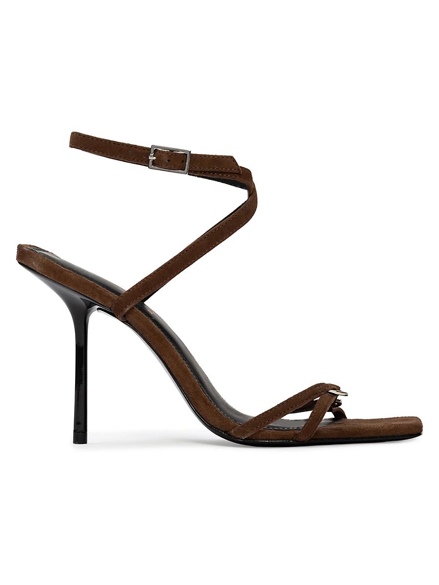 Womens Frankie 100MM Suede High Heel Sandals Product Image