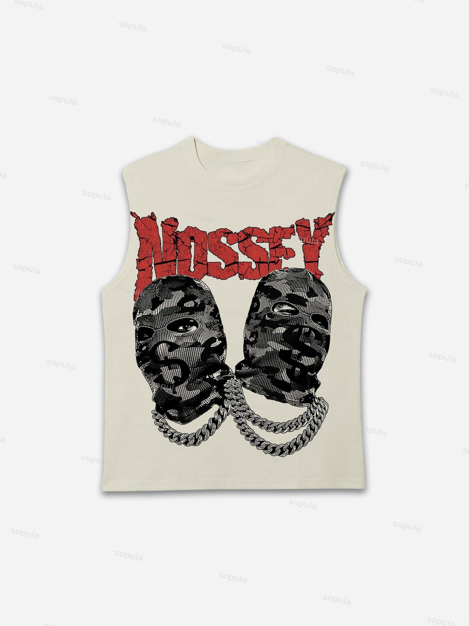 Sopula Men's Camo Double Head Mask Print Tank Top Product Image