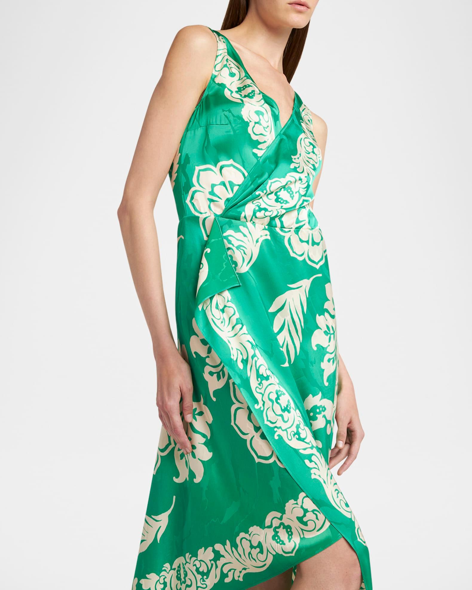 Wrap Draped Sleeveless Maxi Dress Product Image