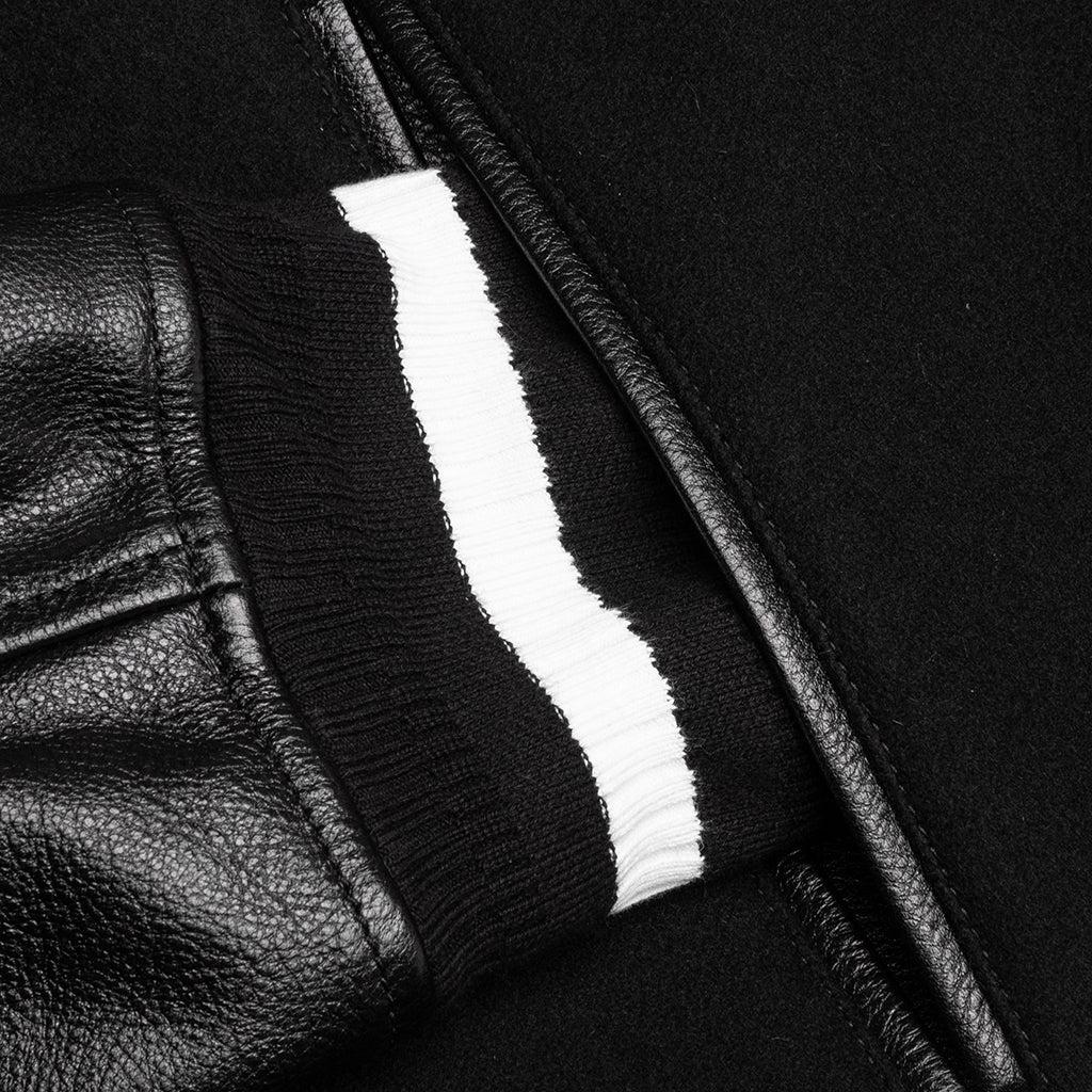 Wool and Leather 4G Varsity Jacket - Black Male Product Image