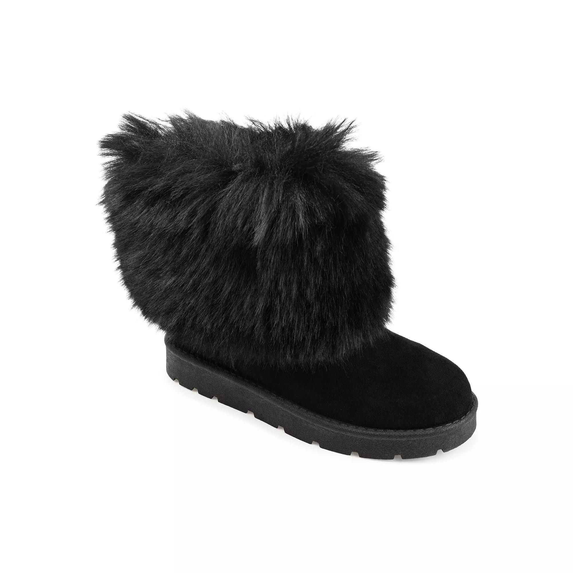 Journee Shanay Women's Faux-Fur Winter Boots,  Product Image