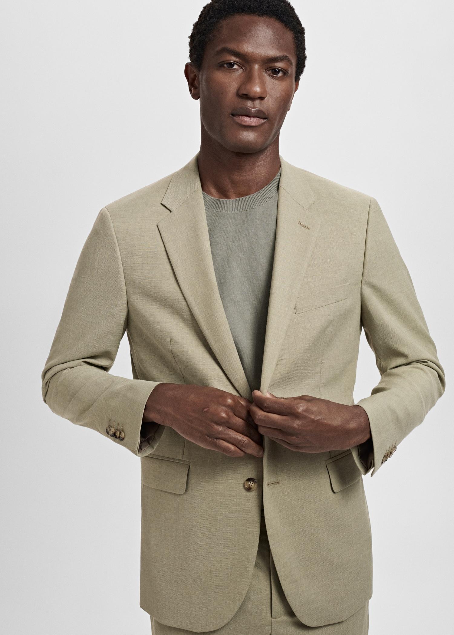 Milan slim-fit suit blazer - Men | MANGO USA Product Image