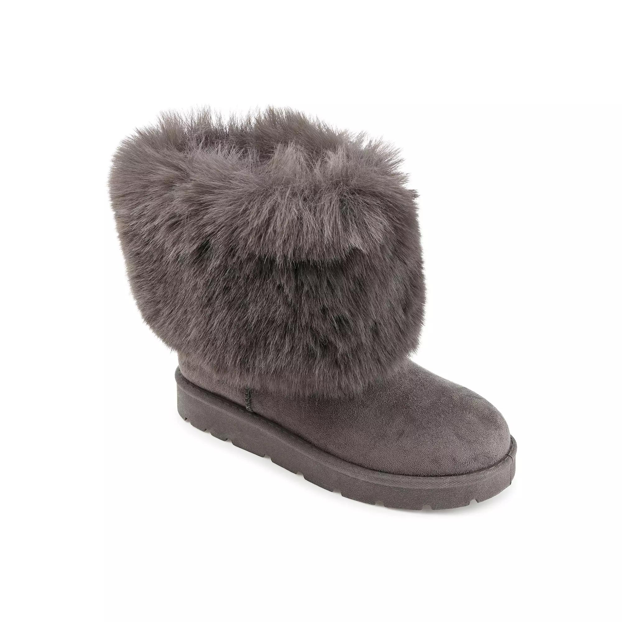 Journee Shanay Women's Faux-Fur Winter Boots,  Product Image