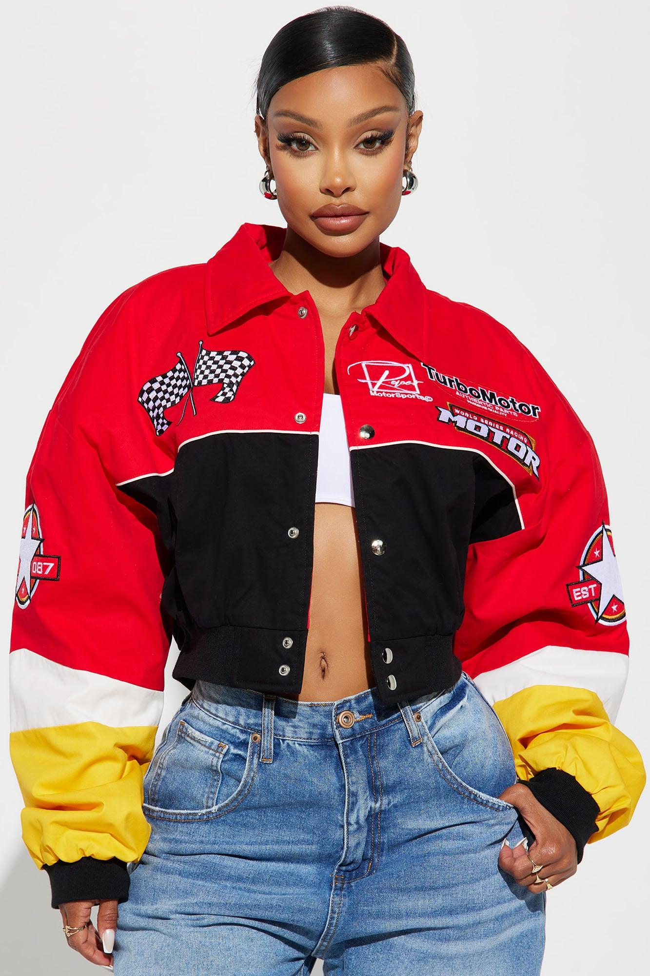 Need For Speed Bomber Jacket - Red/combo Female Product Image