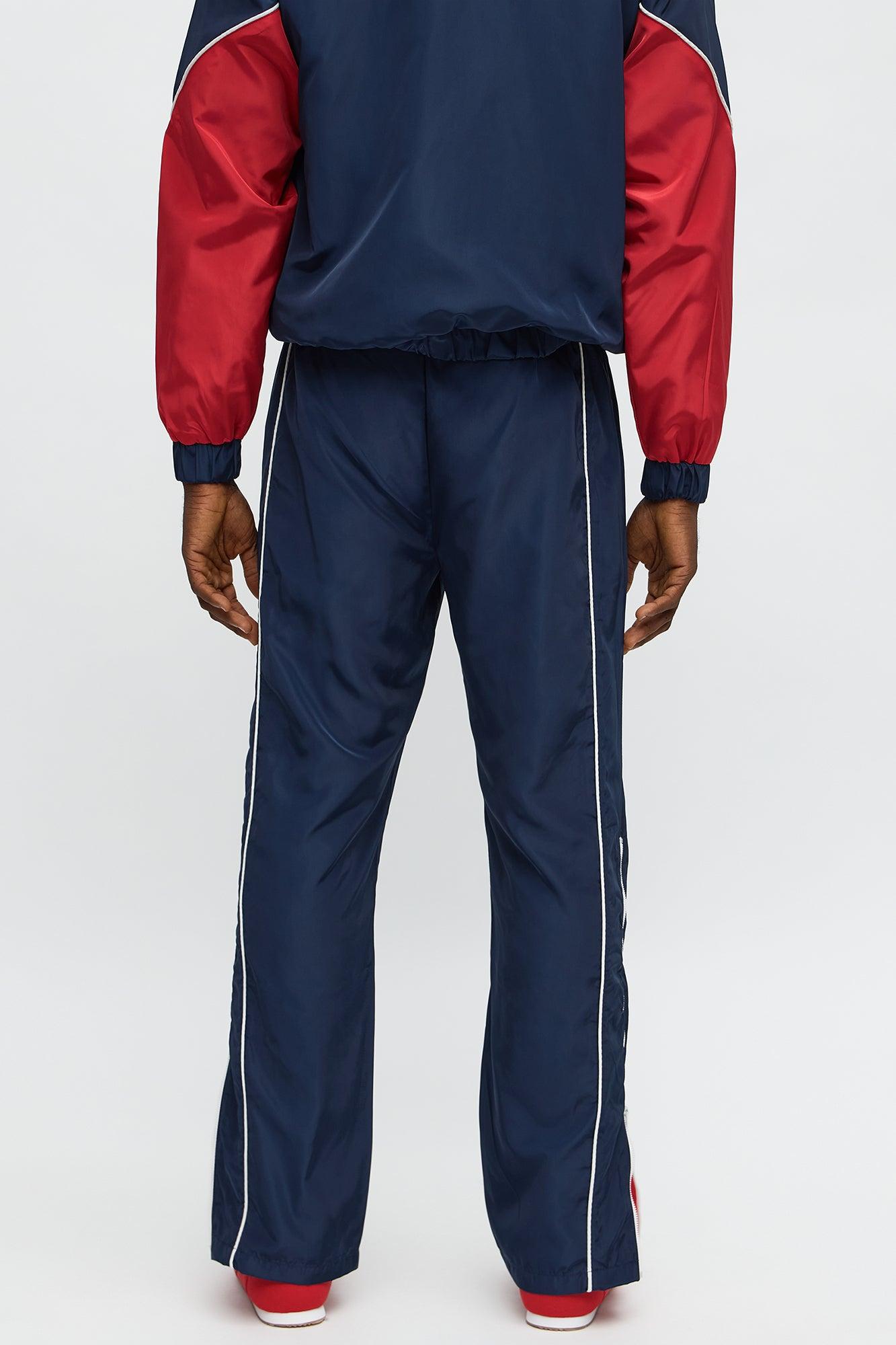 Straight Color Block Club Zipper Pant - Navy/combo Product Image