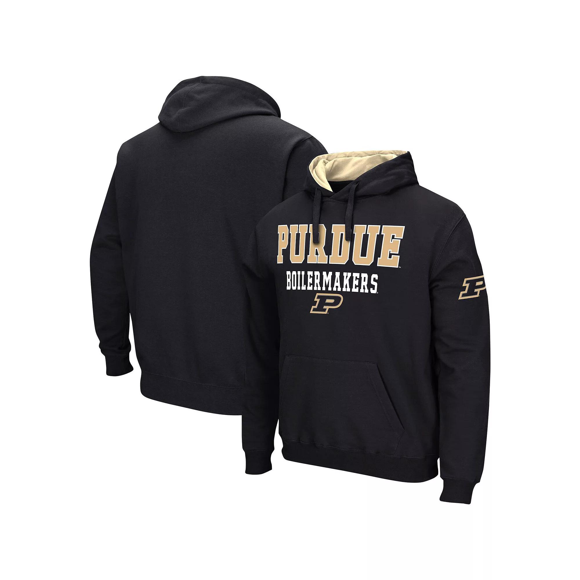 Men's Colosseum Navy Ole Miss Rebels Arch & Logo 3.0 Pullover Hoodie,  Product Image