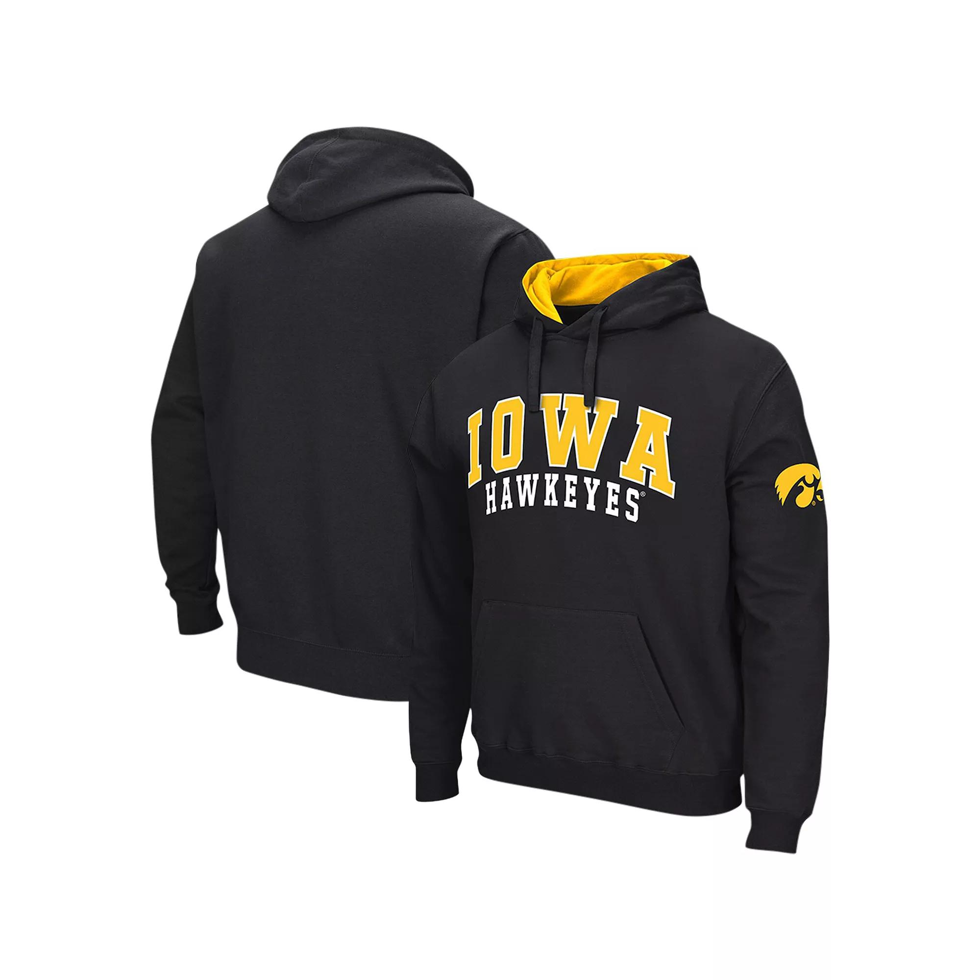 Men's Colosseum Black Iowa Hawkeyes Double Arch Pullover Hoodie,  Product Image