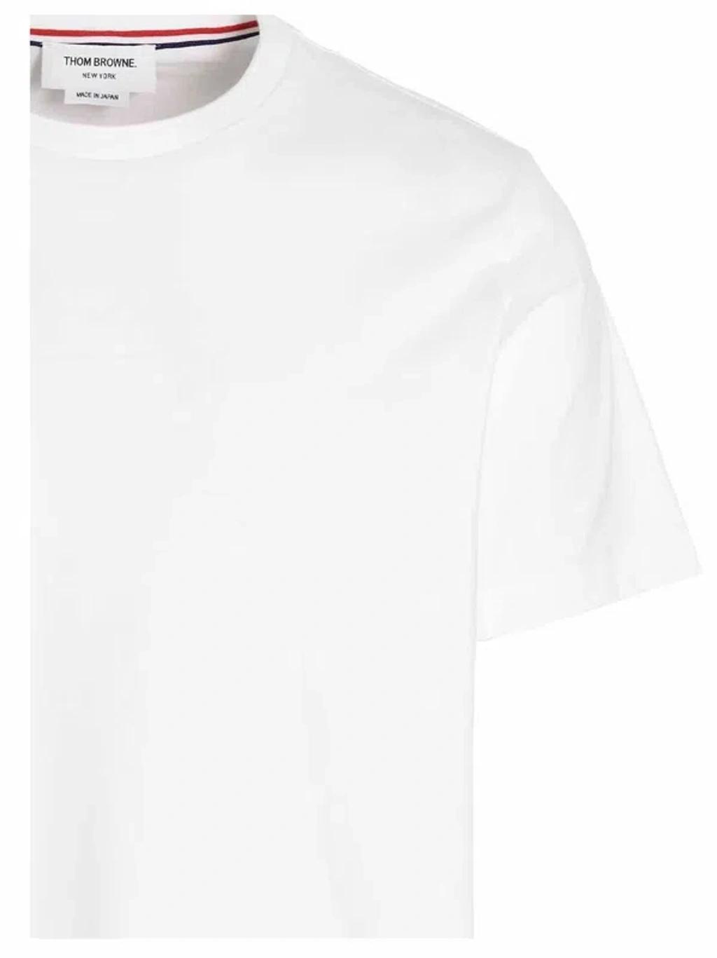 THOM BROWNE Oversized Pocket T-shirt Clothing In White Product Image