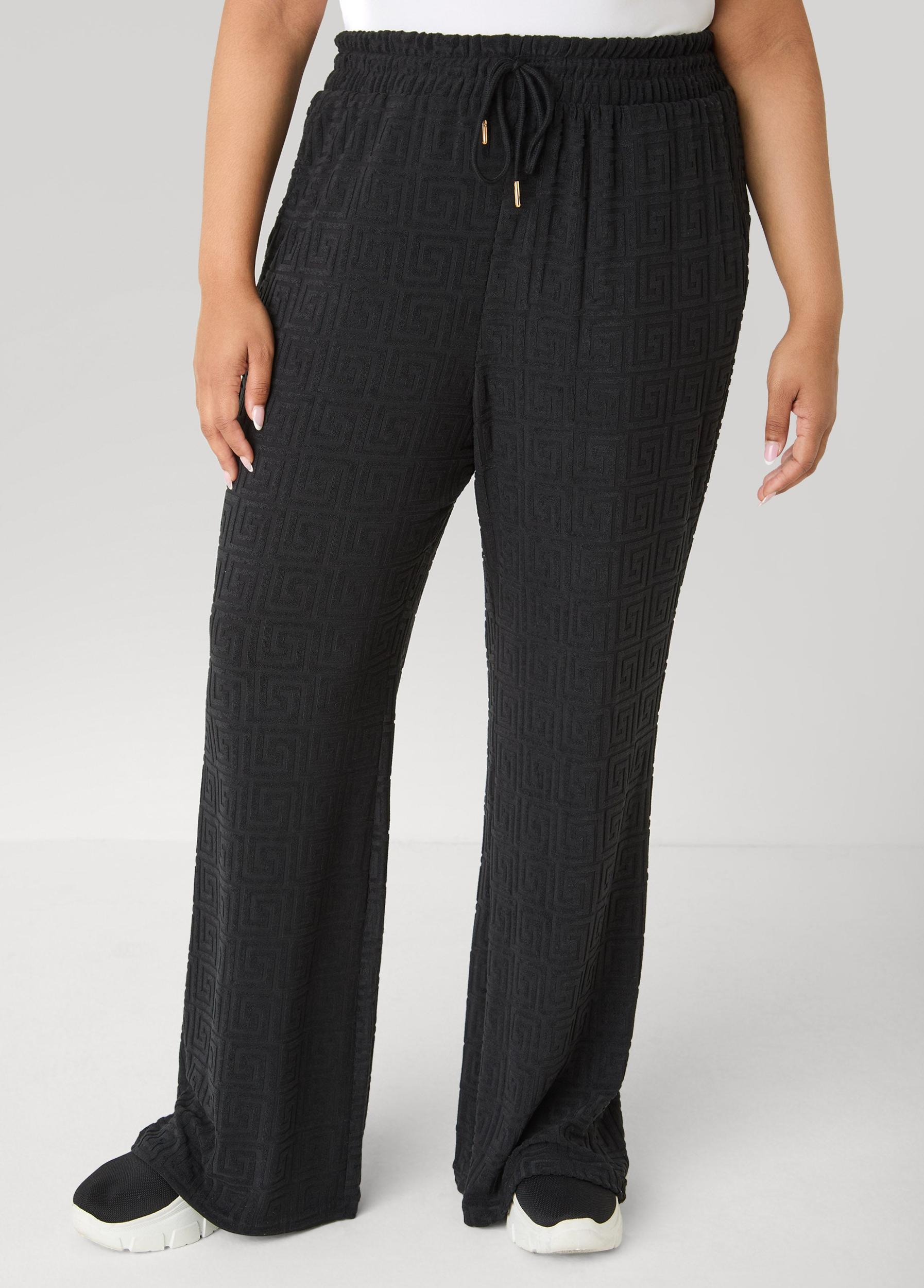 Greek Key Wide Leg Pants Product Image