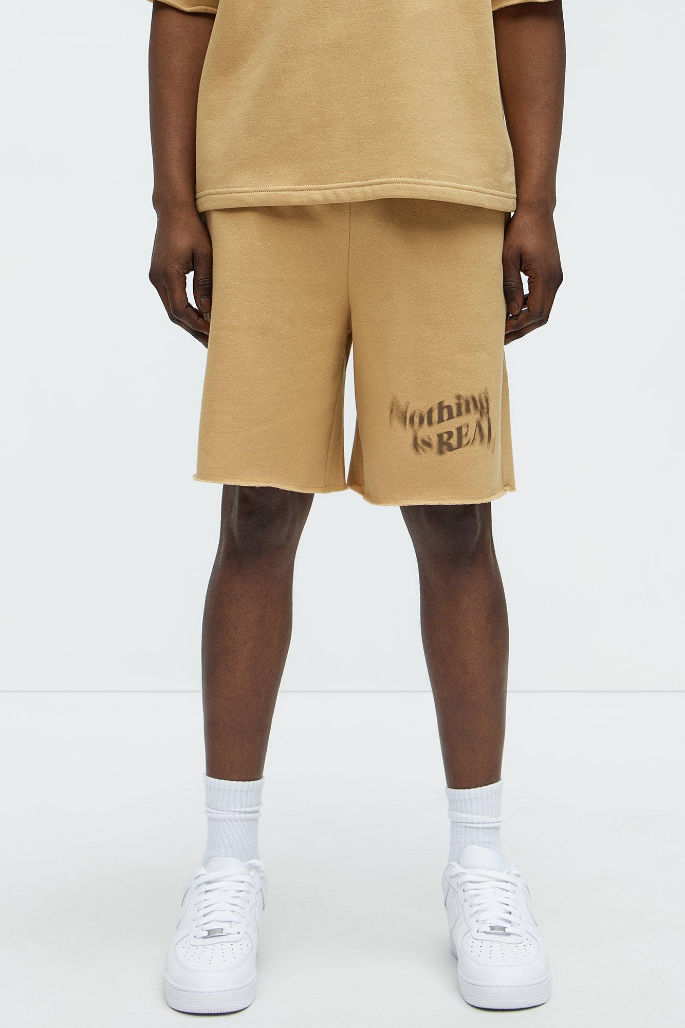 Nothing Is Real Sweatshorts - Brown Product Image