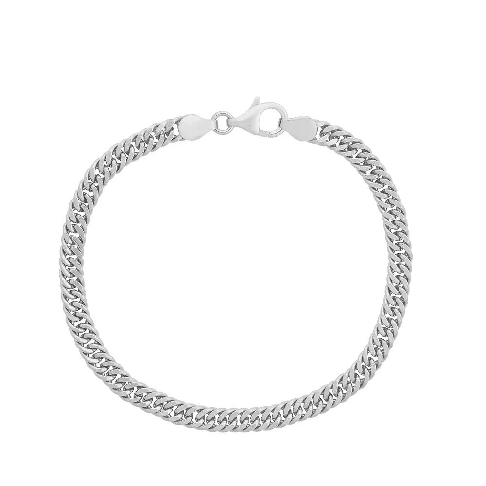 Giorgio di Vicenza Sterling Silver Men's Italian Cuban Curb Chain Bracelet, Size: 8" Product Image