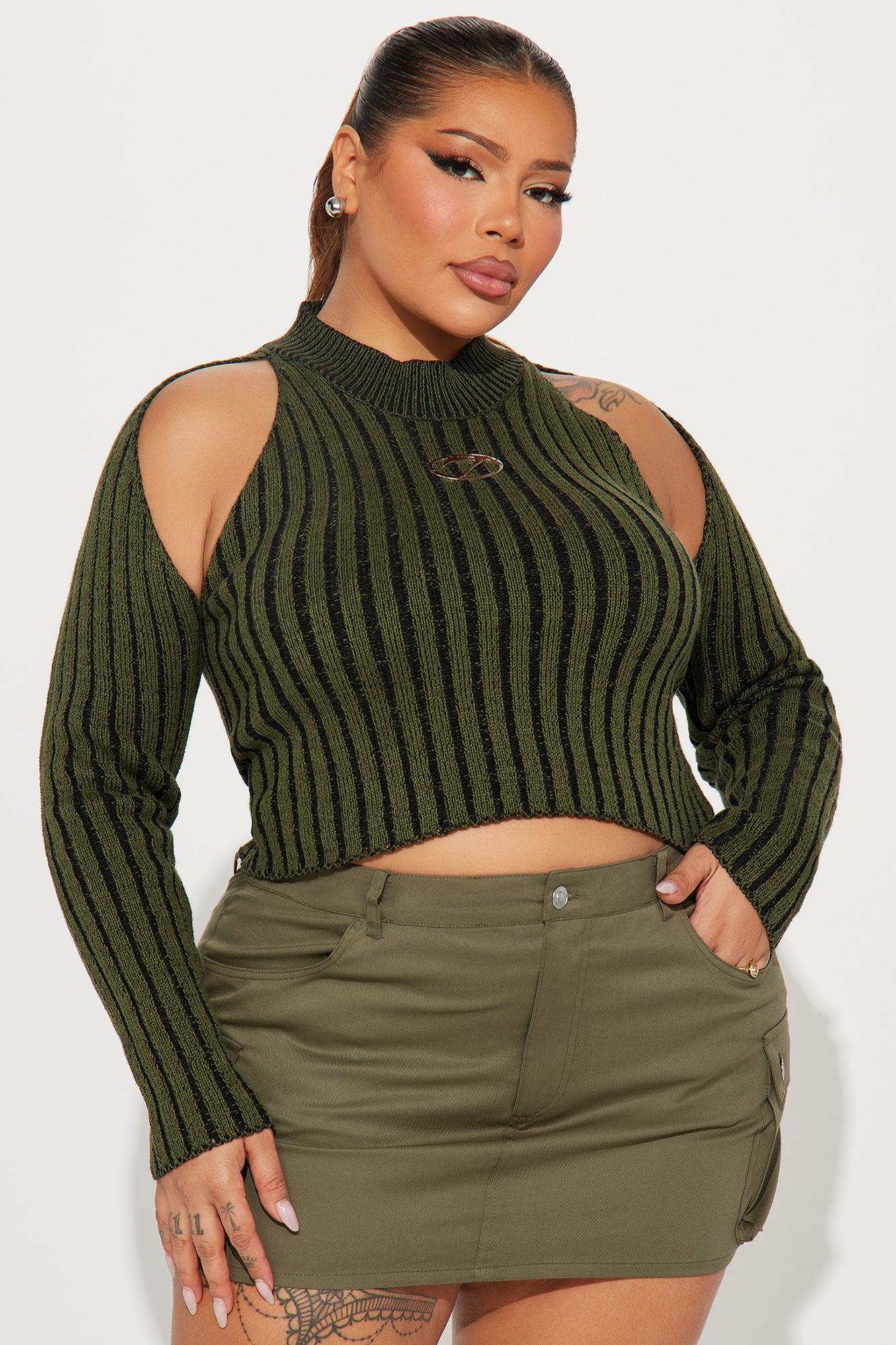 Josephine Washed Sweater - Olive Product Image