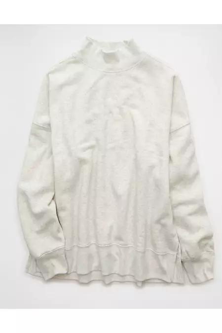AE Everyday Luxe Oversized Mock Neck Sweatshirt Women's Product Image