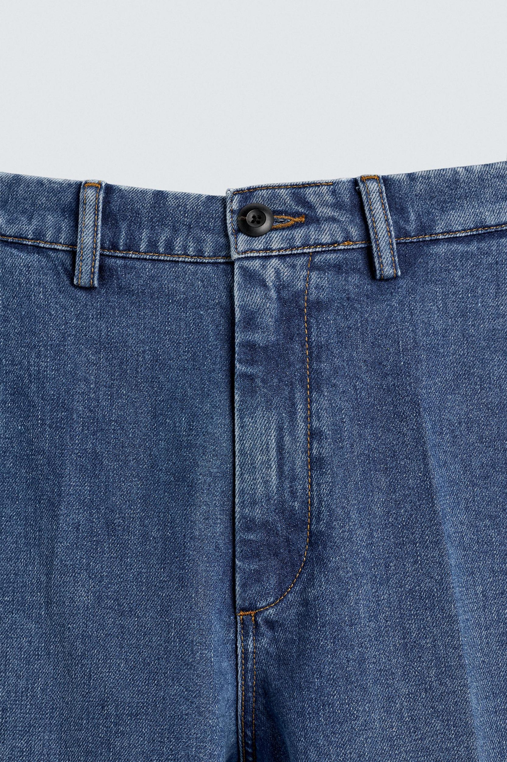 STRAIGHT FIT DENIM CHINO PANTS Product Image