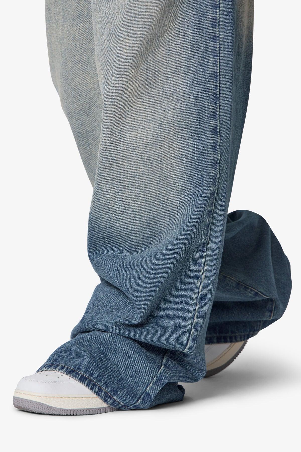 Baggy Washed Rave Denim - Medium Blue Product Image