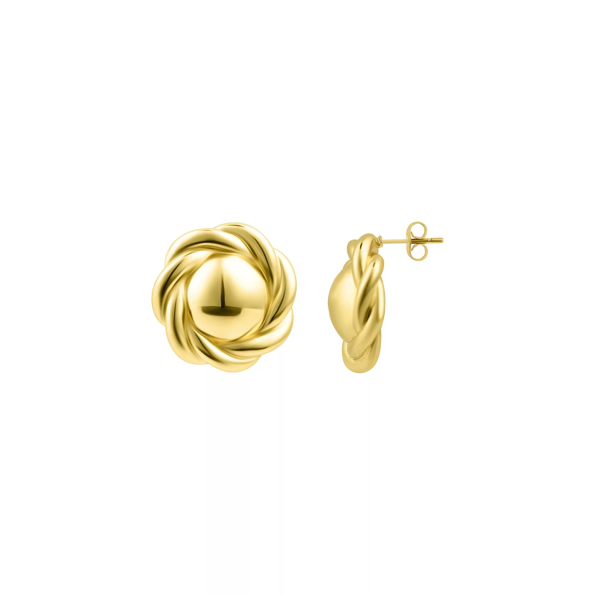Adornia Round Rope Stud Earrings, Womens, Gold Tone Product Image