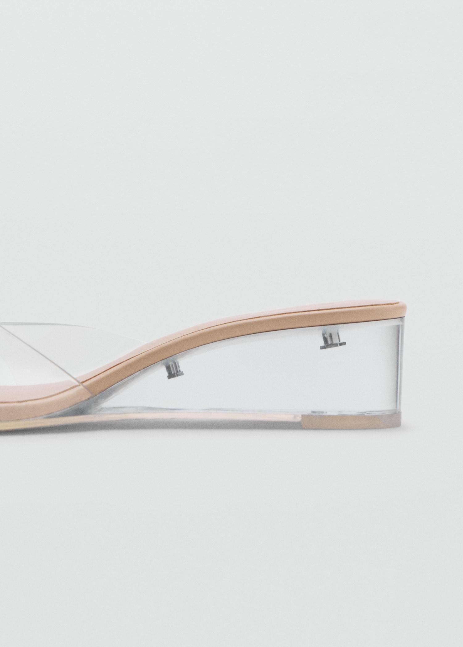 Transparent vinyl wedge sandals - Women | MANGO USA Product Image