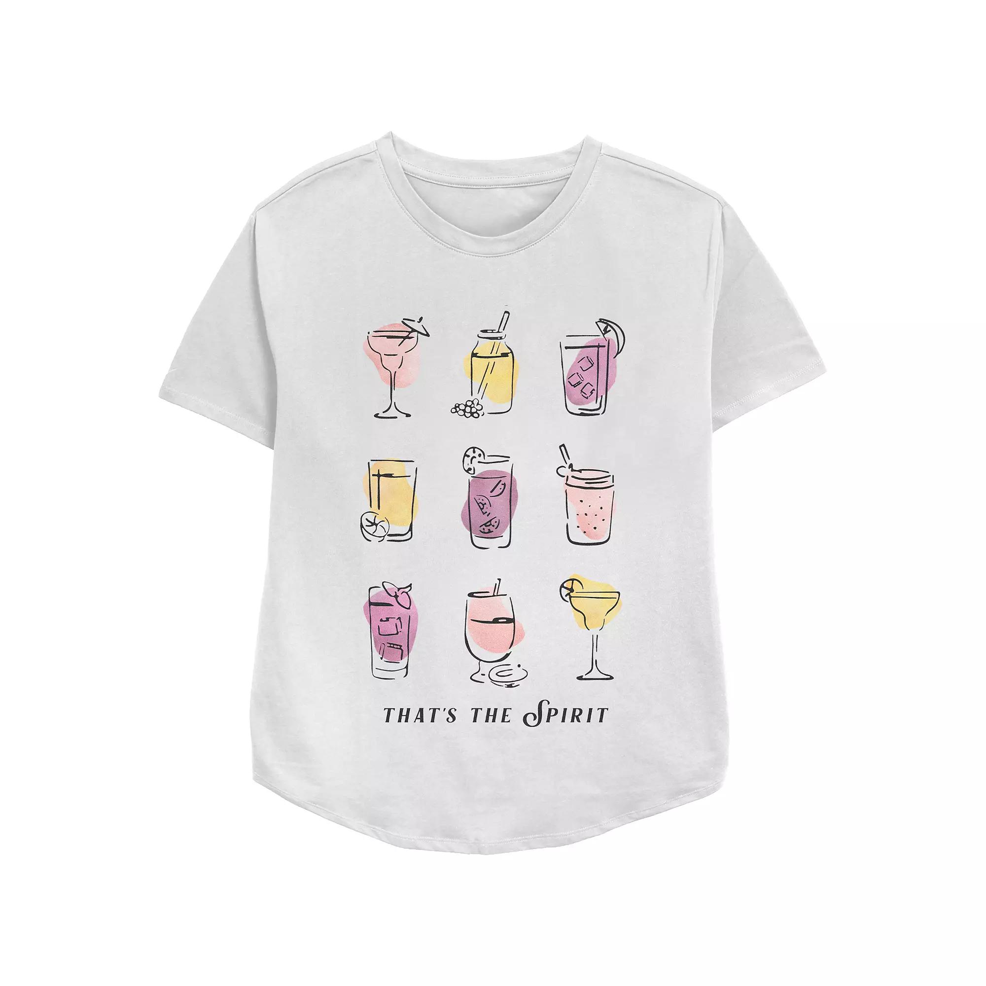 Women's Cocktails That's The Spirit Relaxed Fit Graphic Tee,  Product Image