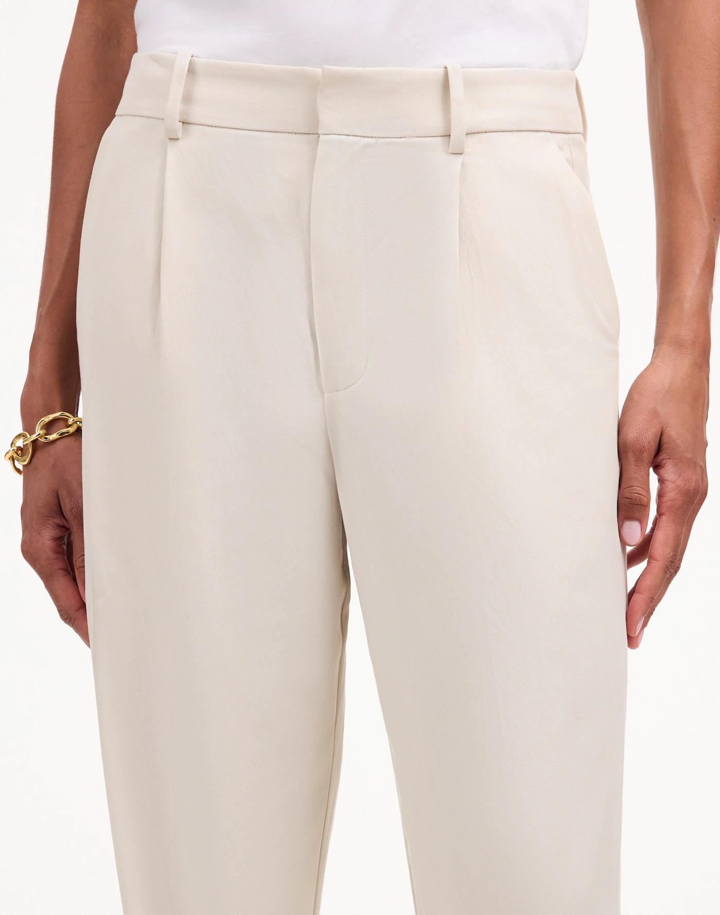 Petite Slouchy Straight Pants in Drapey Twill Product Image