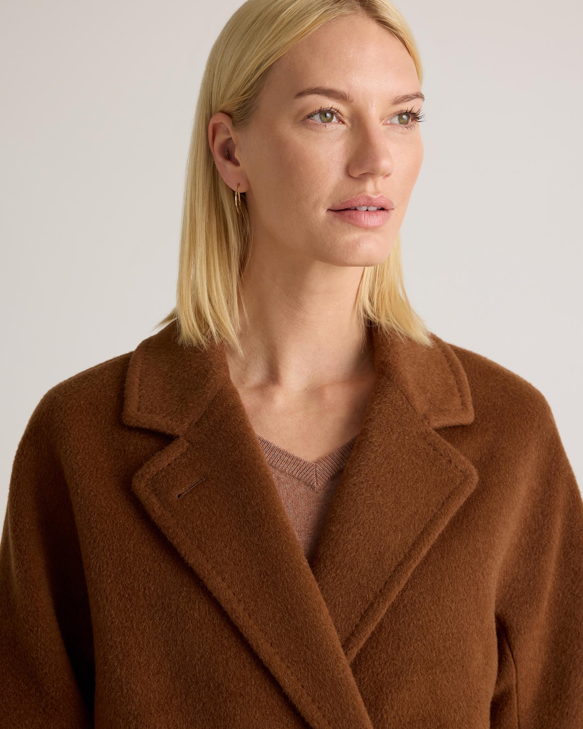 Quince | Women's Camel Hair Double-Breasted Slouch Coat Wool Product Image