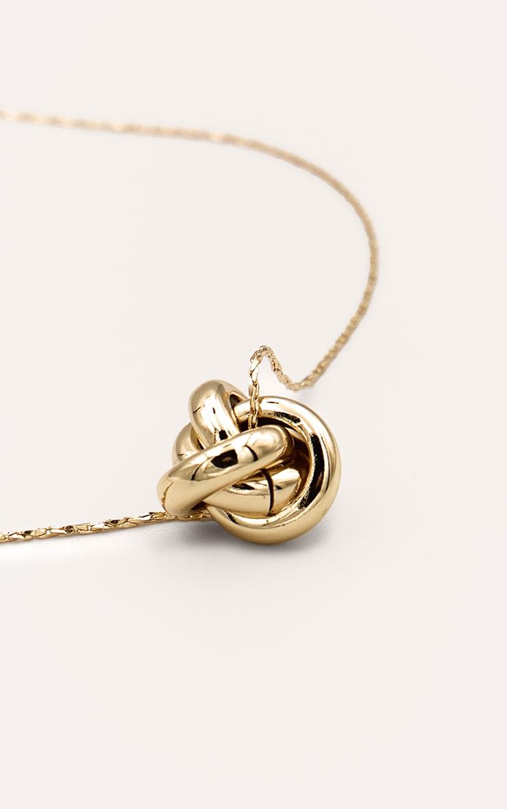Gold Knot Pendant Necklace Product Image