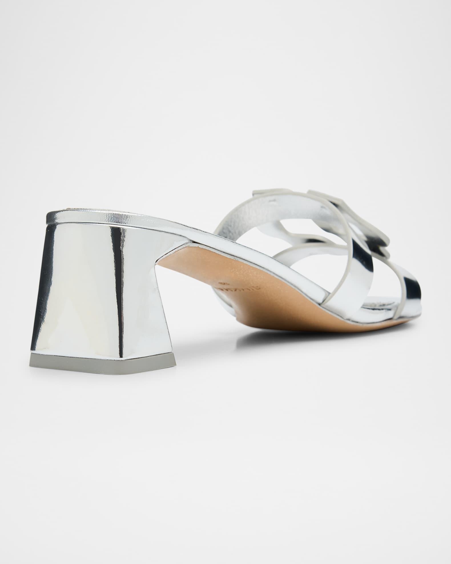Metallic Monogram Mule Sandals Product Image