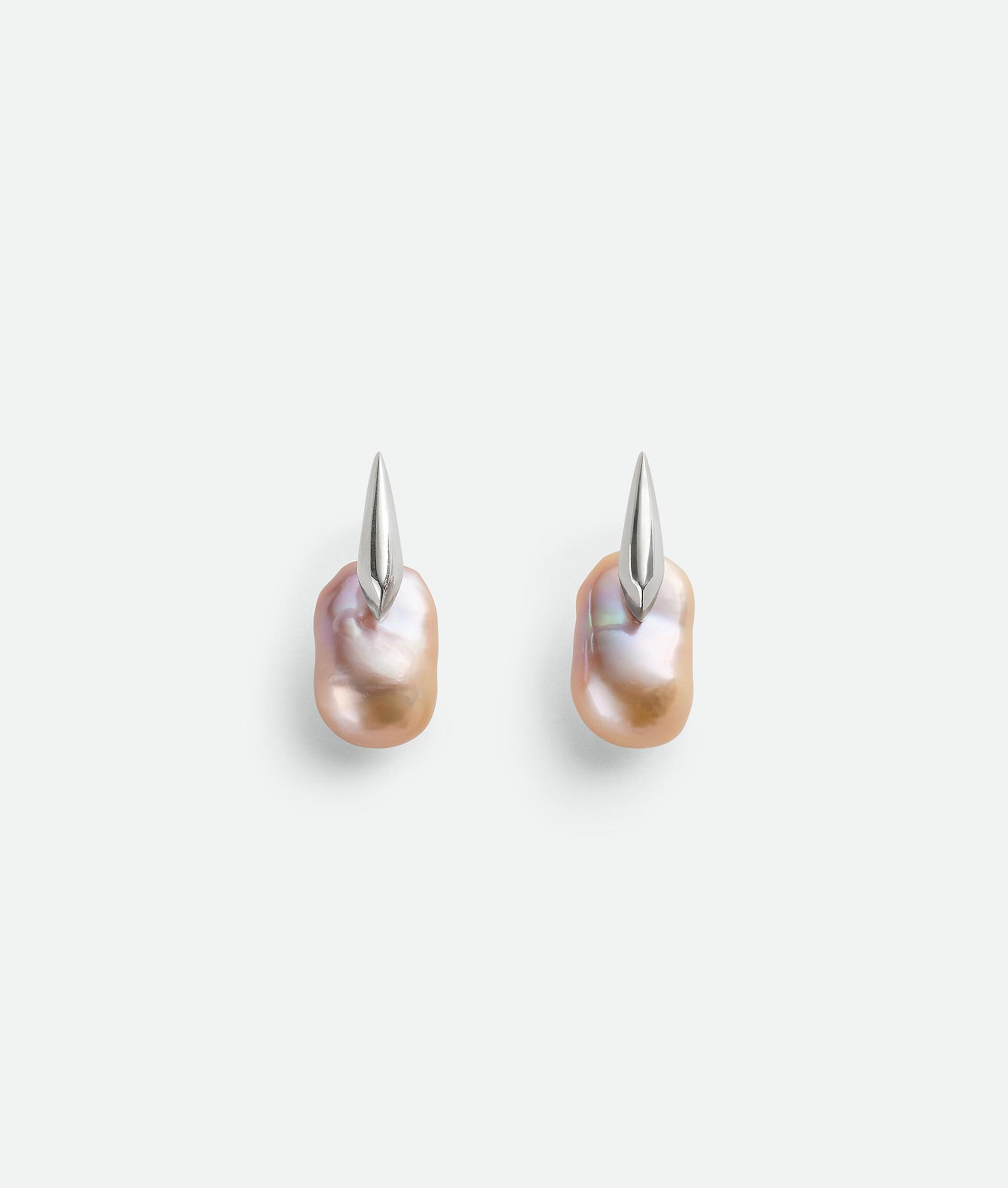 Women's Small Pearl Earrings in Natural pink Product Image