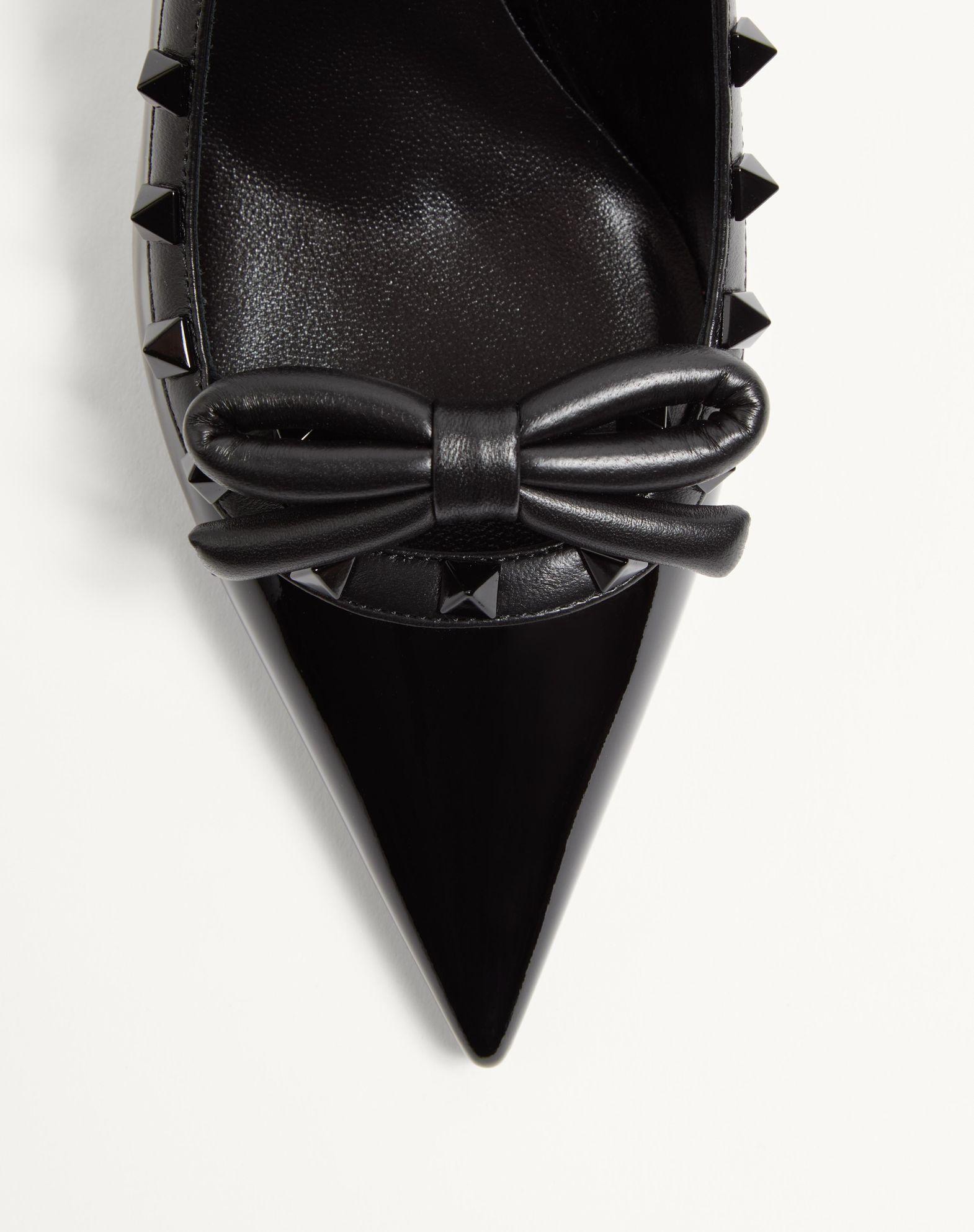 Rockstud Bow Slingback Pump In Patent Leather With Matching Studs 60Mm Product Image