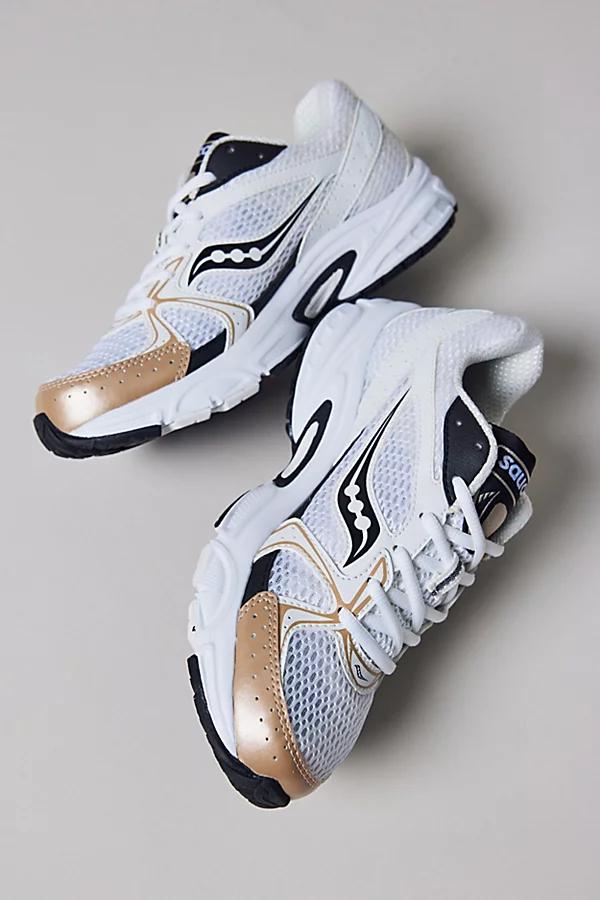 Saucony Mens Saucony Ride Millennium - Mens Shoes White/Black/Gold Product Image