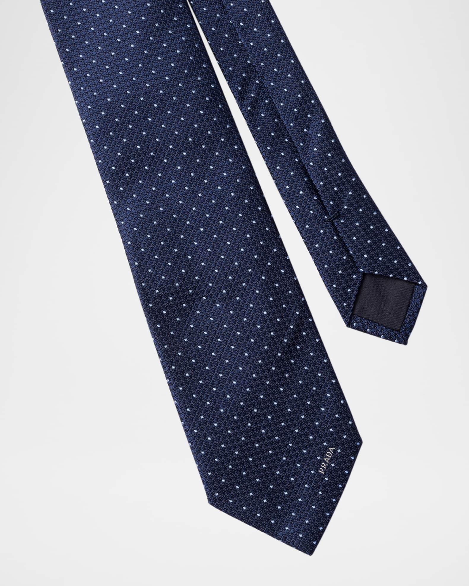 Men's Polka-Dot Silk Silk Tie Product Image
