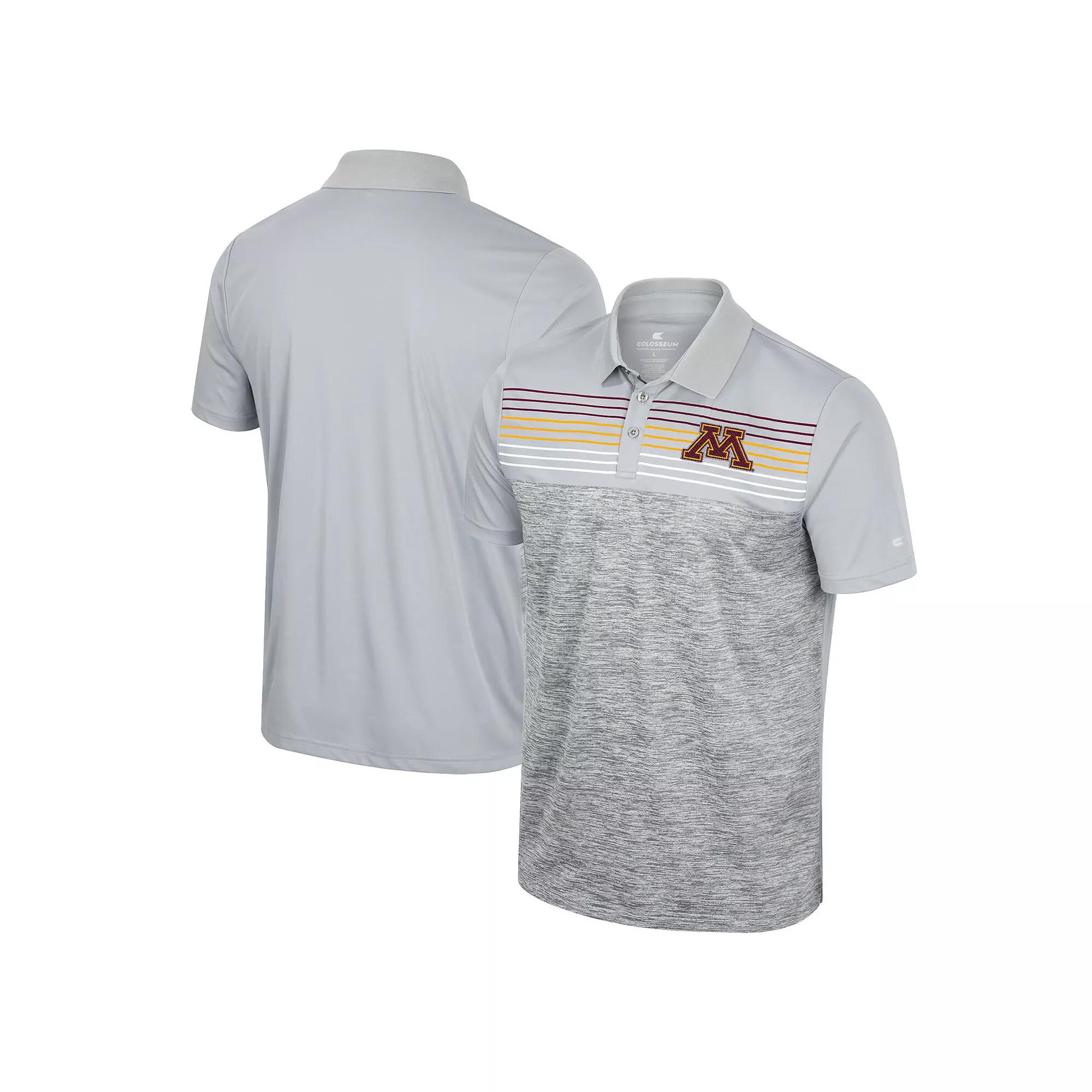 Men's Colosseum Gray Boston College Eagles Cybernetic Polo,  Product Image