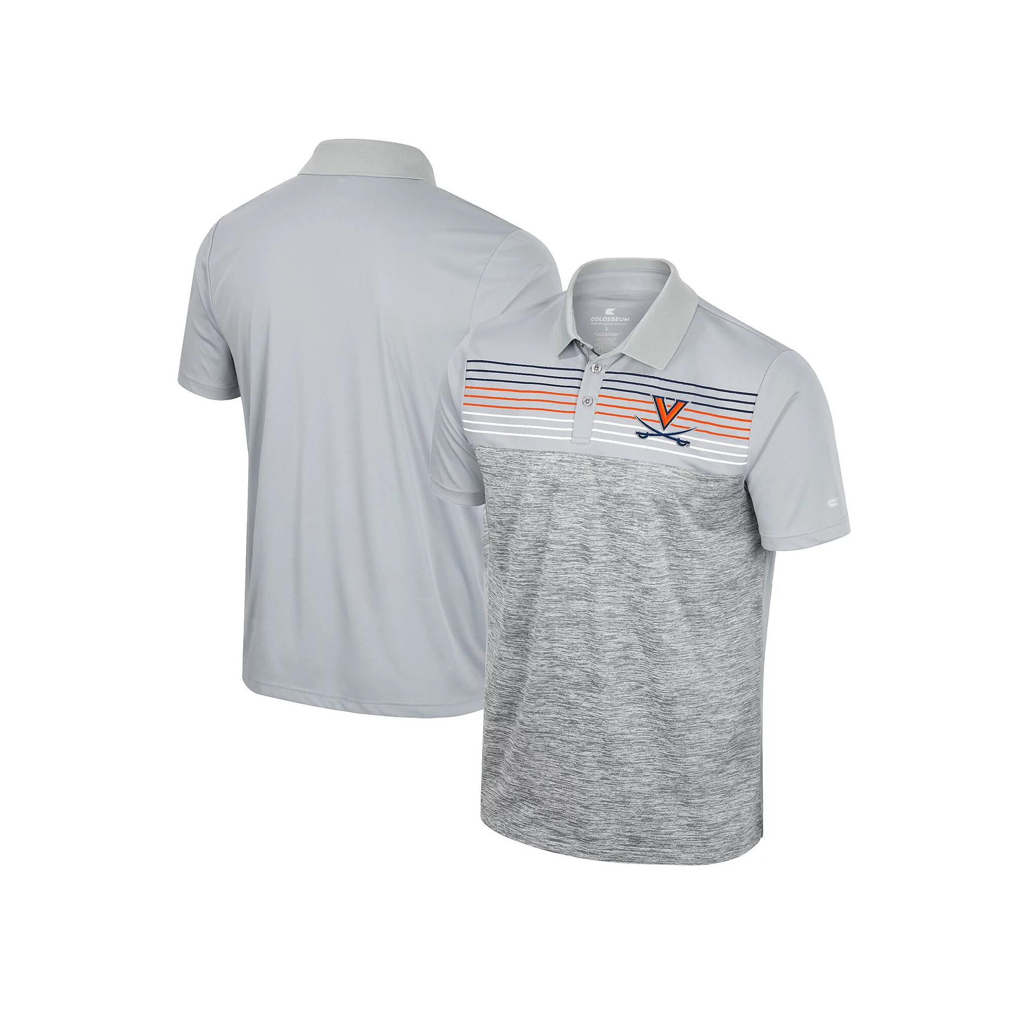 Men's Colosseum Gray Boston College Eagles Cybernetic Polo,  Product Image