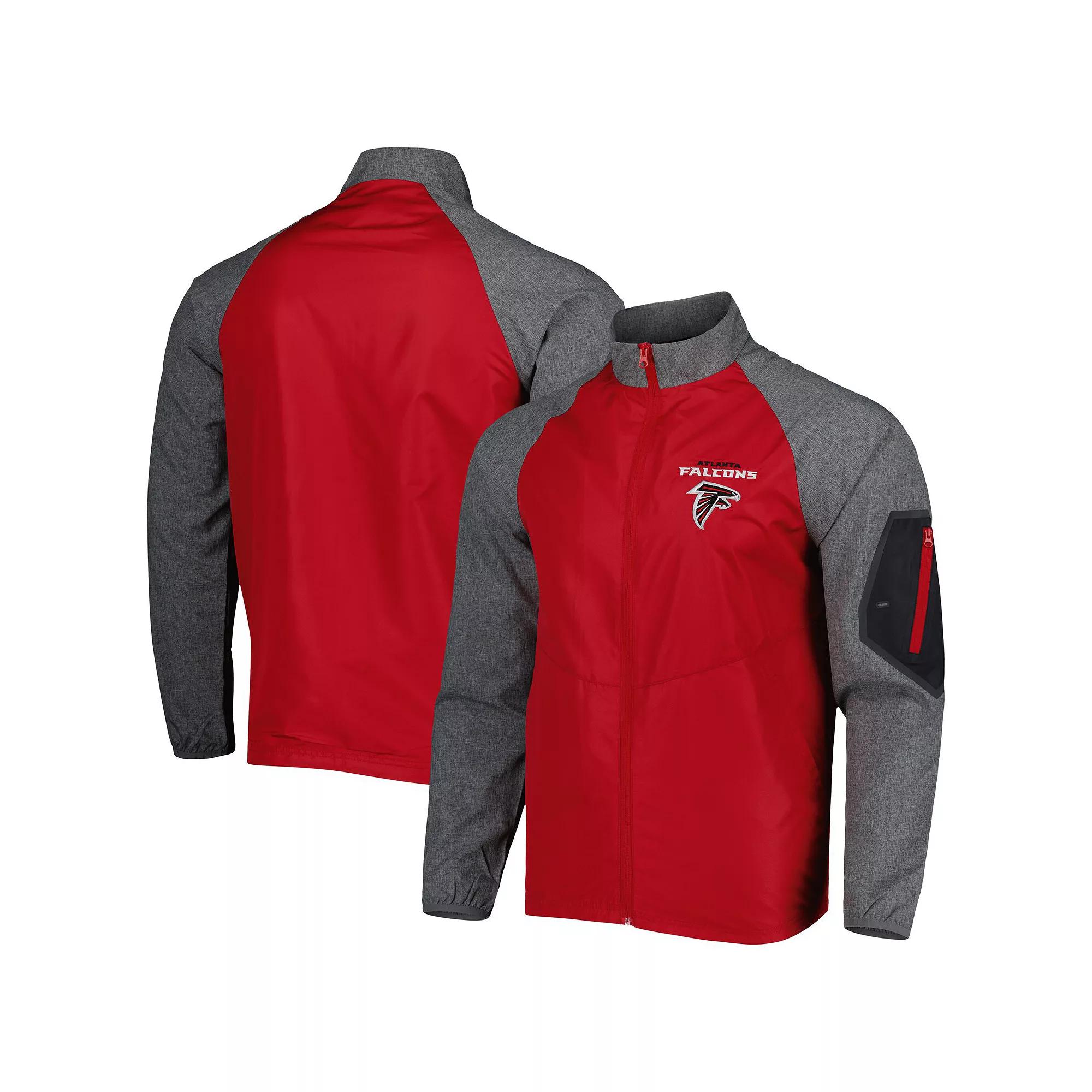 Men's Dunbrooke Red Atlanta Falcons Hurricane Raglan Full-Zip Windbreaker Jacket, Size: Small Product Image