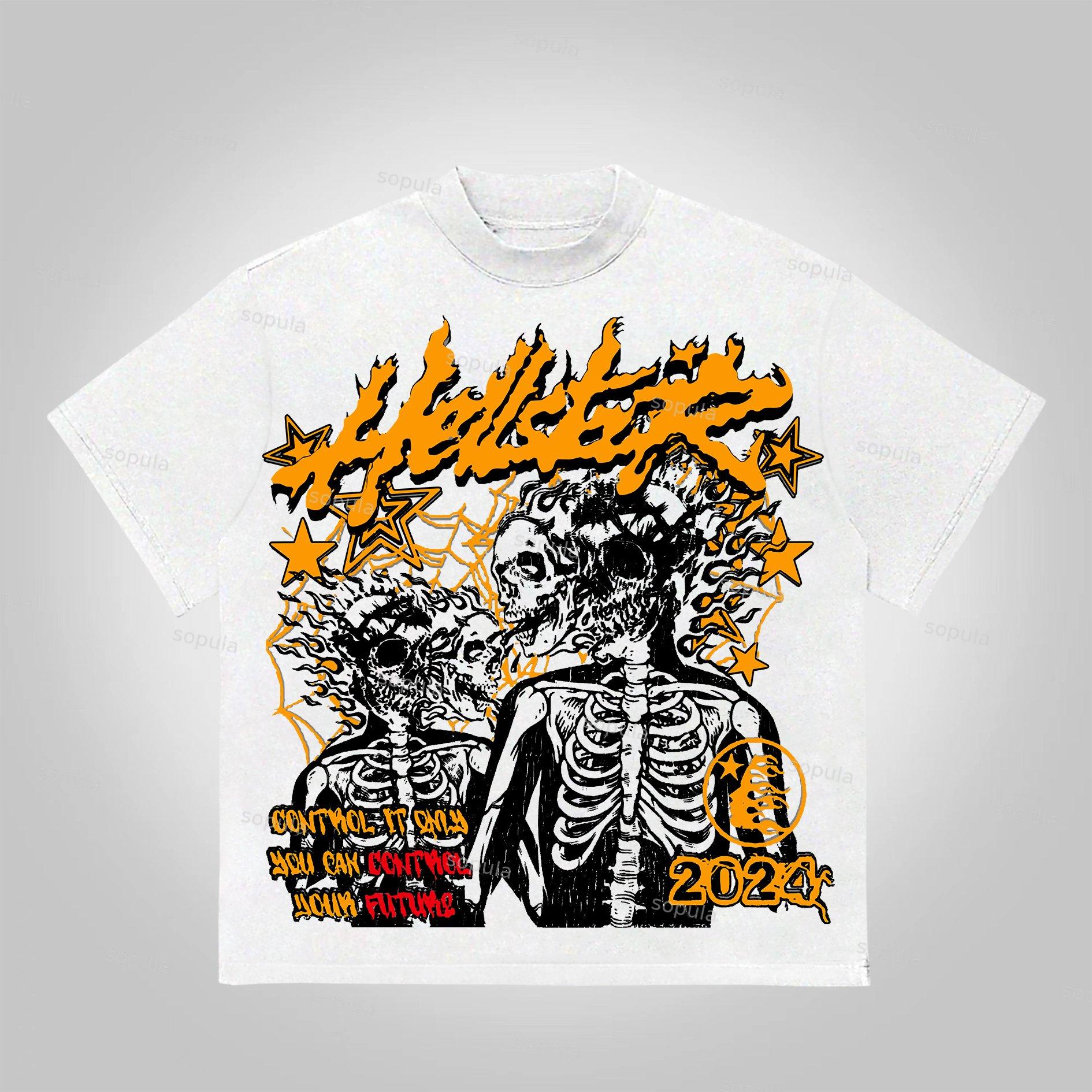 Sopula Studio Retro Skull In Soul Print Graphic Cotton T-Shirt Product Image