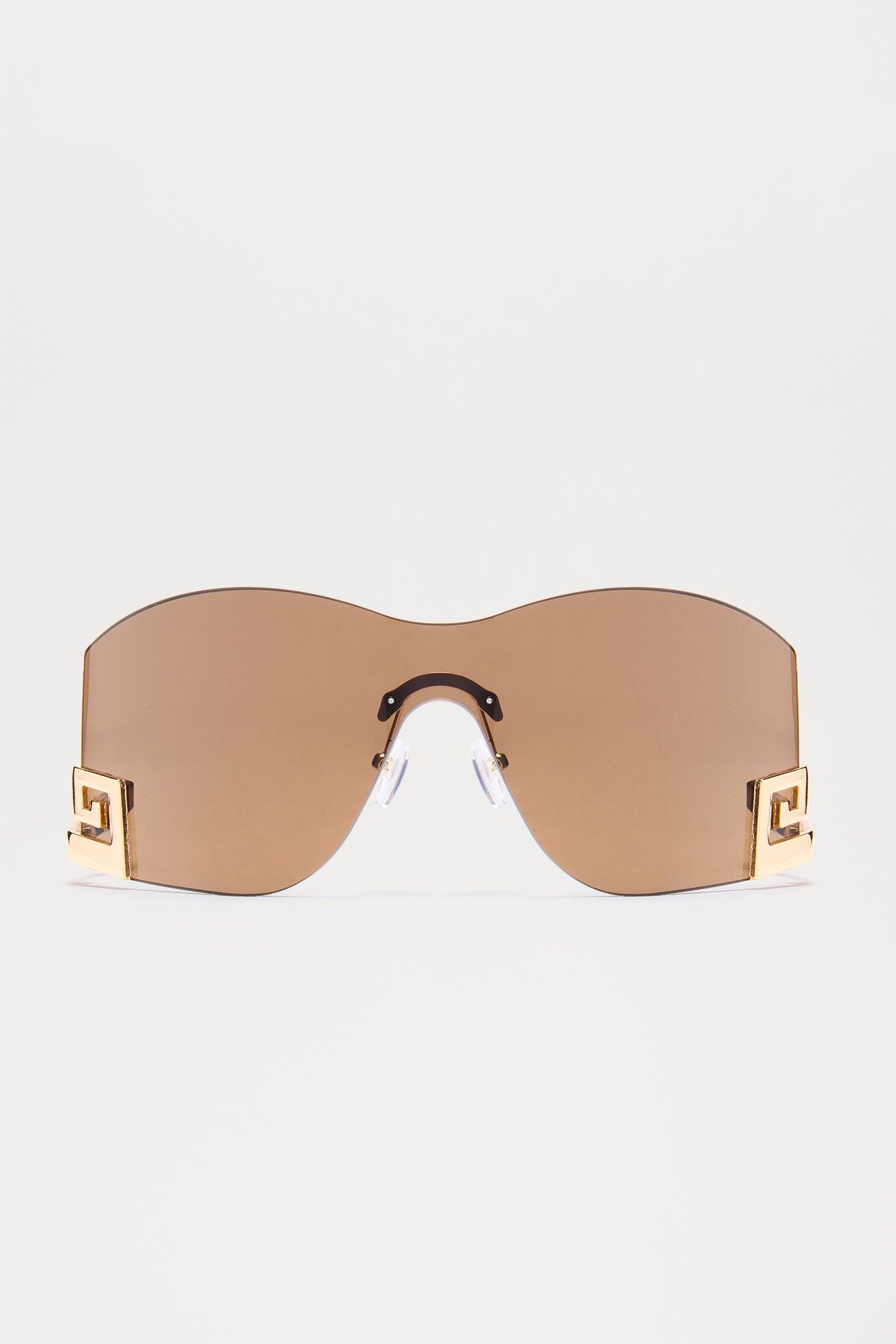 Monaco Vibes Shield Sunglasses - Brown Female Product Image