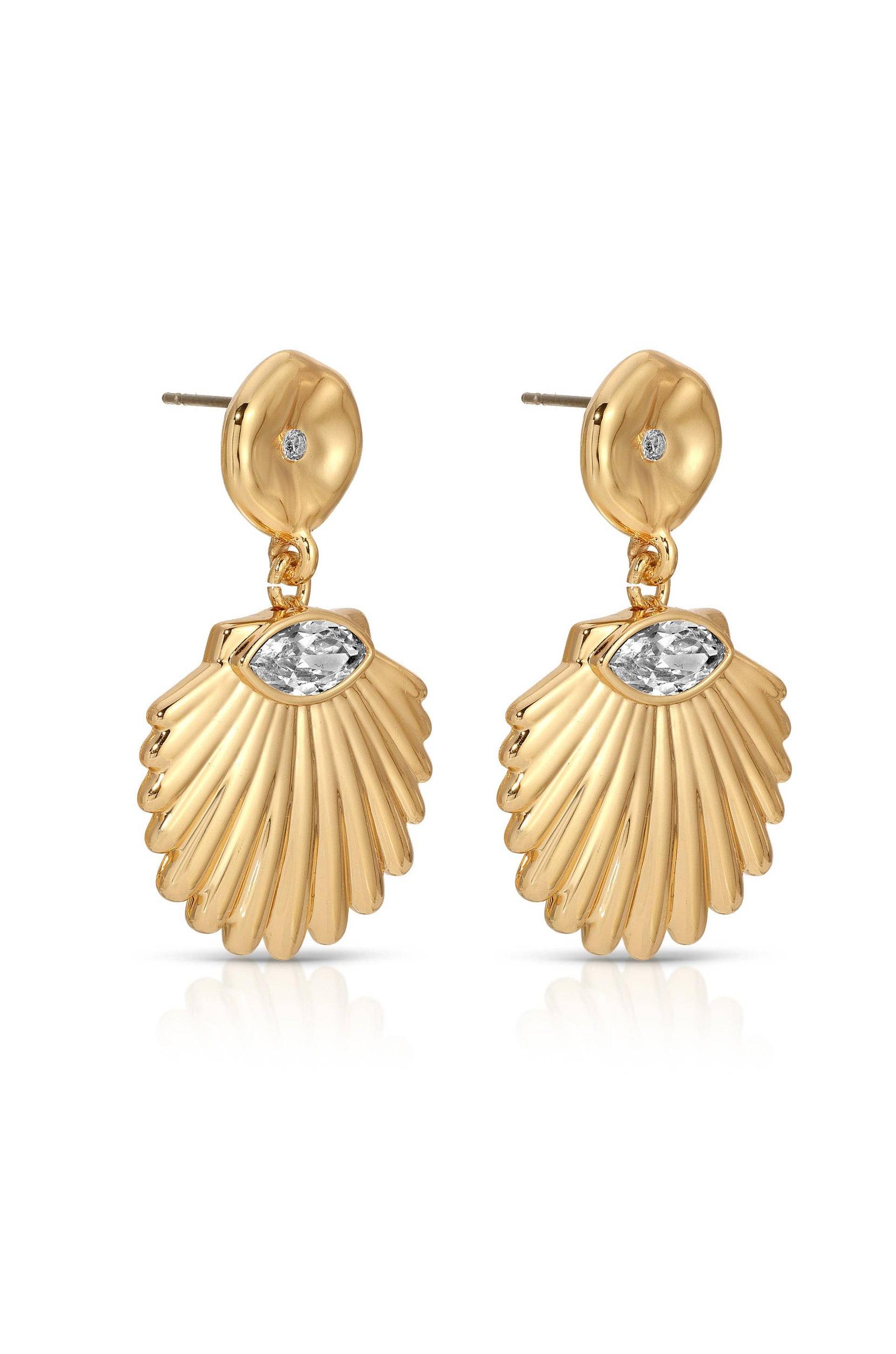 Santorini Shell Drop Earrings Product Image