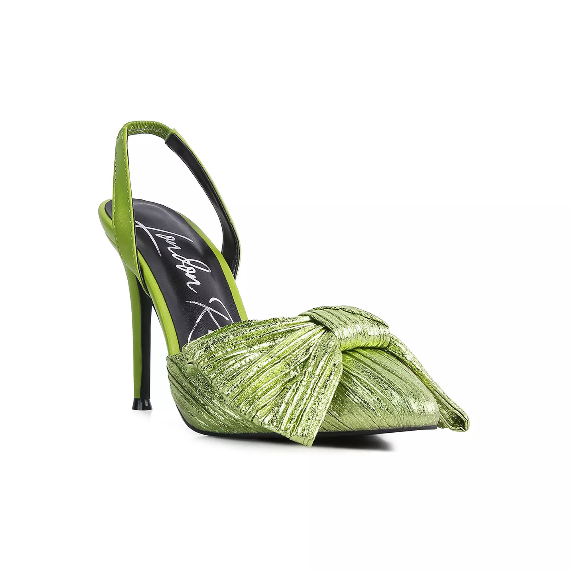 London Rag Kiki Women's Slingback Pumps, Size: 5, Green Product Image