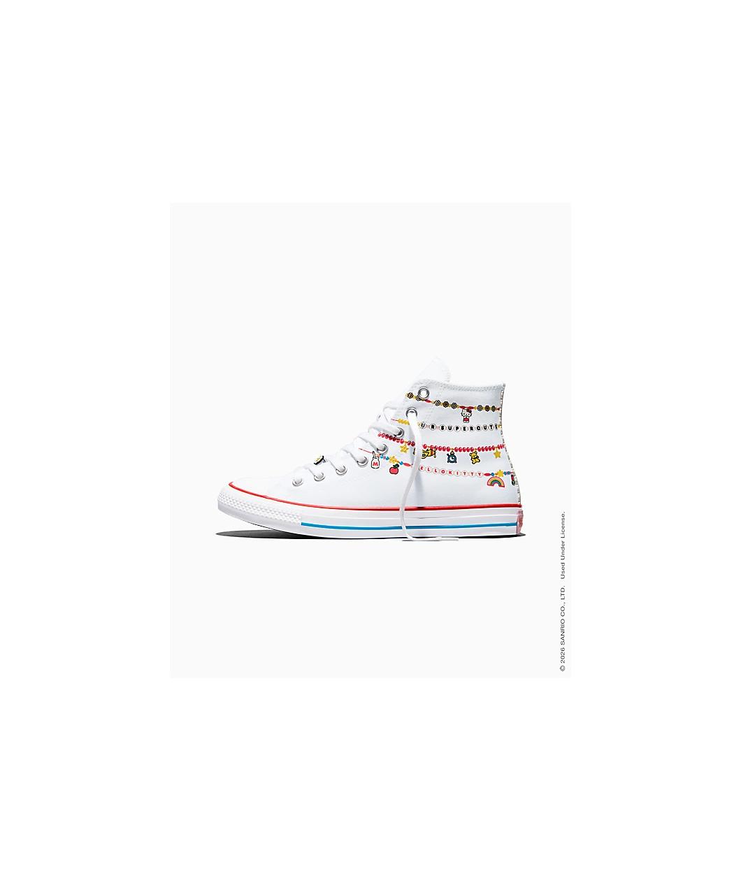 Converse x Hello Kitty & Friends Chuck Taylor All Star White & Red High Top Shoes Product Image