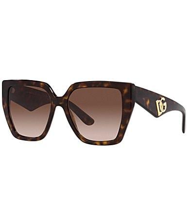 Dolce  Gabbana Womens DG4438 55mm Havana Square Sunglasses Product Image