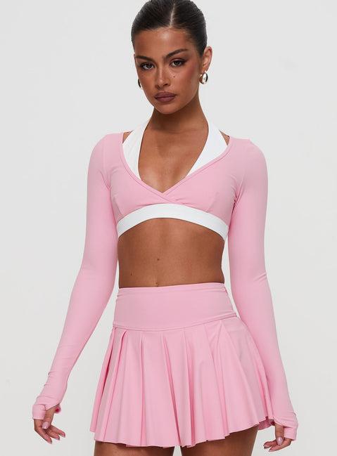 Vitality Long Sleeve Active Crop Pink Product Image